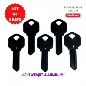 Kwikset KW-1 -5 PACK NERO chiaro alluminio titanio chiavi vuote - Foto 1 di 2