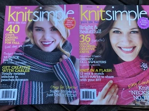 2 x Knit Simple Magazines Fall 2012 & 2013 Ladies Accessories, Baby, Children - Picture 1 of 21