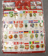 Complete 2018 FIFA WORLD CUP RUSSIA FLAG PINS Set Display Frame 32 Teams SEALED!