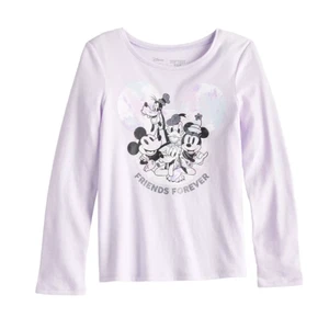 Disney's Mickey & Minnie Mouse Pluto Donald Goofy Girls Size 6 Graphic Tee - Picture 1 of 6