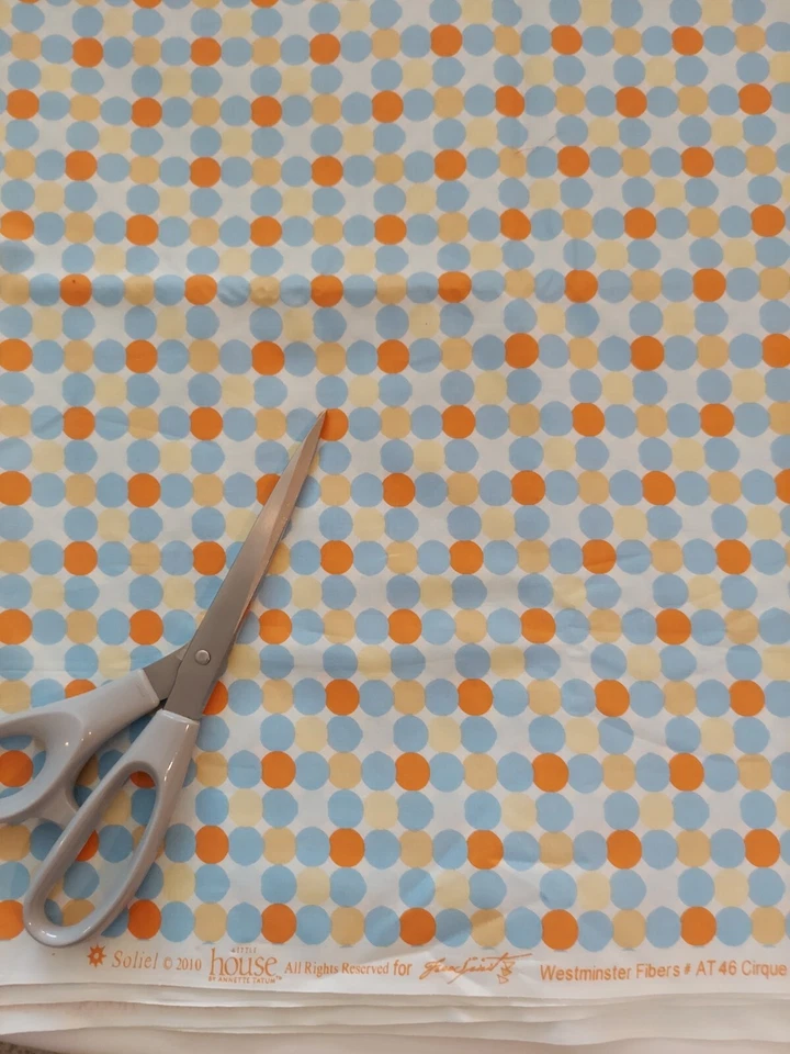 Tela de edredón 100 % algodón Free Spirit Soliel #AT46 lunares 72x42" con   Foto 1 de 3