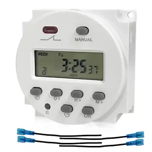 7 Day Digital Timer Switch DC 12V 16A Programmable Time Switch Relay - Picture 1 of 12