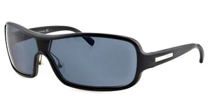 Rare Vintage PRADA SPR10D 1AB-1A1 Black Shield Wrap Sunglasses Italy - Picture 1 of 9