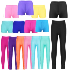 Kids Girls Yoga Tights Trousers Swim Pants High Waist Stretchy Dance Bottoms AU - Picture 1 of 107