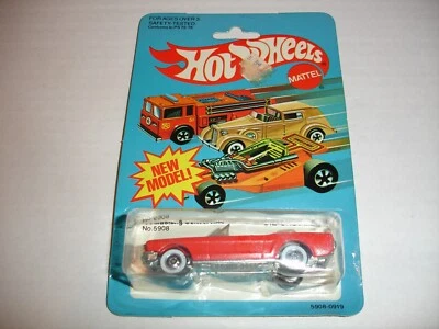 Mustang 1982 Mattel Hot Wheels rojo '65 convertible #5908 coche clásico paredes blancas Foto 1 de 4
