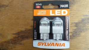 SYLVANIA ZEVO SUPER BRIGHT 7443R RED LED BULBS QTY 2 BULBS - BRAND NEW SEALED - Picture 1 of 1