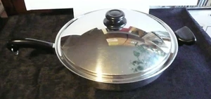 Vintage 15" Saladmaster System 7 ? TP304S EDELSTAHL 7QT WOKPFANNE mit VAPO-DECKEL - Bild 1 von 18