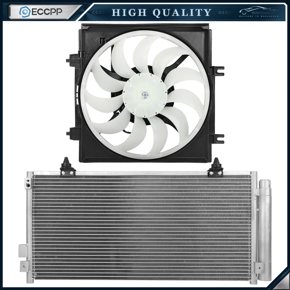 Electric AC Condenser Cooling Fan Kit For 2008 2009 2010 2011 Subaru Impreza Foto 1 de 4
