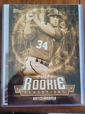 Tarjeta póster dorada 1/1 Bryce Harper 2015 Topps Rookie Sensations 10x14 🔥  Foto 1 de 2