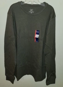 George Men's SMALL 34-36 Long Sleeve Crew Neck Tee GREEN Cotton T-Shirt #10723 - Picture 1 of 4