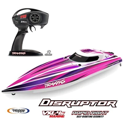 TRAXXAS#TRX106064-4-PINK DISRUPTOR Pink 26 Zoll V-Rumpf Boot Selbstaufrichtung - Bild 1 von 4