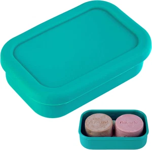 Large Travel Soap Container Leak Proof,Silicone Soap Case with Soap Pad,Slip-Res - Picture 1 of 12