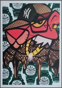 DEATH NYC * Pink Panther * 45 x 32 cm * signed * limited *Certificate # xx/120 - Bild 1 von 9
