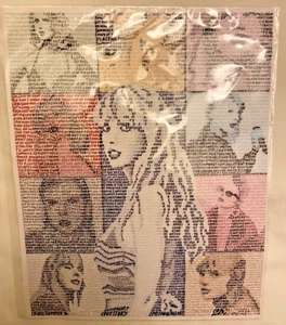 Taylor Swift Singer 8X10 Word Art Print with Words from Songs - UNIQUE! - Picture 1 of 6