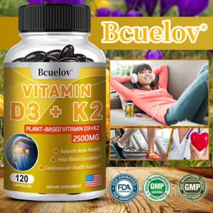 Vitamin K2 with D3 Supplement 2500mg - Supports Heart Health And Circulation - Picture 1 of 9