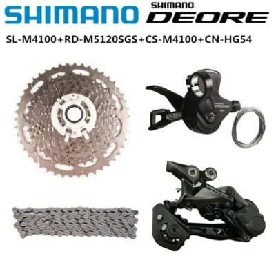 Shimano Deore M4100 Shifter Lever 1x10S M4120 Rear Derailleur SGS Cassette Chain - Image 1 of 4