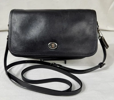 😎😎😎DE COLECCIÓN COACH BLACK PENNY Bandolera Bronceado pantorrilla LTR TURNLOCK F87768 Foto 1 de 4