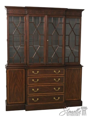 57797EC: HENKEL HARRIS Model 2365 Chippendale Mahogany Breakfront - Image 1 of 4