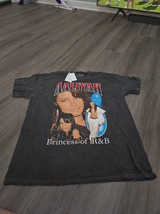 Aaliyah Princess Of R&B Men's 2XL Graphic T Shirt Hip Hop Artist Black - Picture 1 of 4