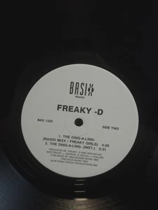 Freaky -D – The Ding-A-Ling VG+ 12" Vinyl Single Bass Music Basix Music - Imagen 1 de 6
