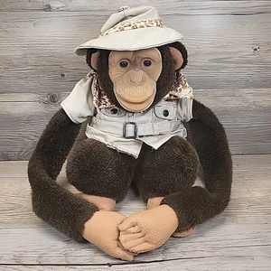 Hosung Safari Chimp Hand Puppet Full Body Monkey Long Arm Plush Vintage 1994 - Picture 1 of 6