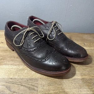 Rochas Paris Scarpe Uomo Taglia 10 UK Brogues Pelle Marrone - Foto 1 di 19