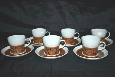 Vintage Noritake Younger Image DOMINICA 6925 Cup & Saucer 6 Sets PRISTINE - Image 1 of 4