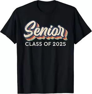 Retro Senior Class of 2025 Senior 2025 Graduate High School T-Shirt Hoodie - Picture 1 of 18
