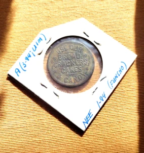 Token - A.S. Bower Bakery - One Loaf - Bread Crackers Cakes & Candy - Picture 1 of 2