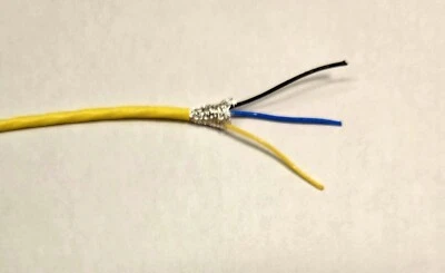 Fio Mil-Spec (PTFE) 22 AWG 3 condições, blindado banhado a prata encalhado 25 pés - Imagem 1 de 3