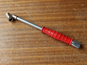 PCL Twin Hold On Closed End Tyre Valve Connector with Long Stem Red CO1B03 - Picture 1 of 1