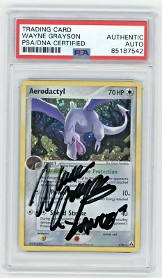 PSA Signed Wayne Grayson Aerodactyl EX Legend Maker 1 Holo Holo Rare - Image 1 of 2