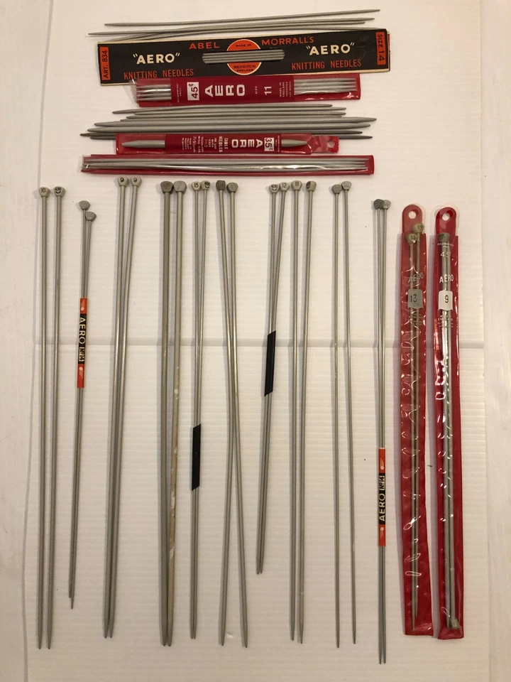 Vintage Aero Metal Knitting Needle Collection - 49 pcs. - Image 1 of 1