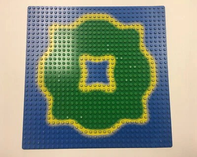 LEGO Vintage Baseplate 32 x 32 with Island and Center Lagoon Pattern - Set 6270 - Image 1 of 3