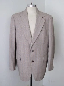 Chaqueta Blazer de Colección Años 70 SUPERFLY Marrón Azul Cuadro Polietién Tejido Discoteca Proxeneta 46 - Imagen 1 de 6