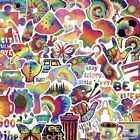 Tie Dyed Pack Of 50 Colorful Graffiti In Sticker Form, Bright, Guitar, Pc, Car