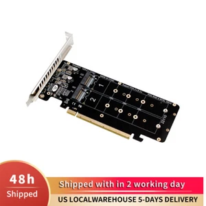 for NVME M.2 MKey PCIE to To M2 Riser SSD 2U PCI-E Expansion Card 4-Bay RAID PCI - Picture 1 of 6