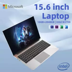 15.6 inch Portable laptop Intel N3700 16GB RAM+2048GB ROM Narrow Bezel Screen PC - Picture 1 of 23