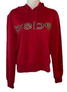 Bebe Hoodie Strass Rot Logo Neu mit Etikett - Bild 1 von 7