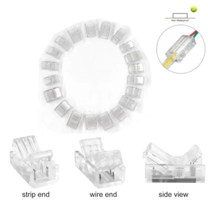 WIRE TO STRIP led CONNECTOR CLIP LED strip 2/3/4/5/6 pin 5/8/10/12mm PCB ADAPTER - Picture 1 of 11