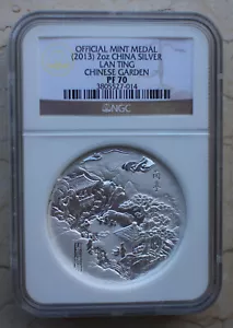 NGC PF70 2013 China 2oz Silver Medal - Lan Ting - Picture 1 of 5