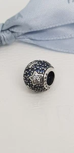 Authentic Pandora Midnight Blue Pavé Follow the Stars Charm 791382CZ New - Picture 1 of 2