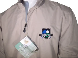 New North End Micro Plus XL Teflon Beige 1/2 Zip Poly Rain Jacket Sugar Mill  - Picture 1 of 9