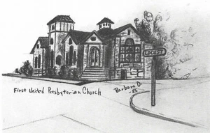 Tarjeta estacionaria First United Presbyterian Church Springfield Tennessee 1985 S1 - Imagen 1 de 4