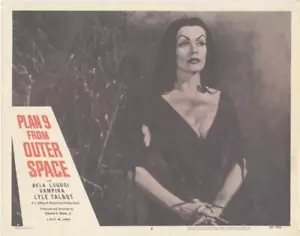 "PLAN 9 FROM OUTER SPACE"-ORIGINAL LOBBY CARD-SCI-FI-VAMPIRA-ED WOOD-HORROR-BEST - Picture 1 of 1