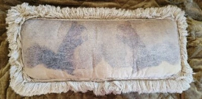 Almohada decorativa pulverizadora vintage 26" x 10" dos ardillas EC Foto 1 de 4