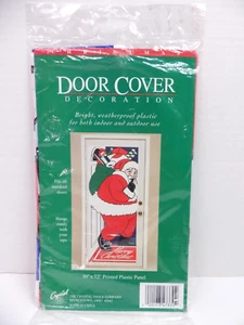 Santa Plastic Door Cover 30" x 72" Indoor / Outdoor Christmas - Picture 1 of 1