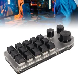 USB Mini 15 Key Keypad with 3 Knobs Type C Wired Bluetooth 2.4G Wireless Three - Afbeelding 1 van 12
