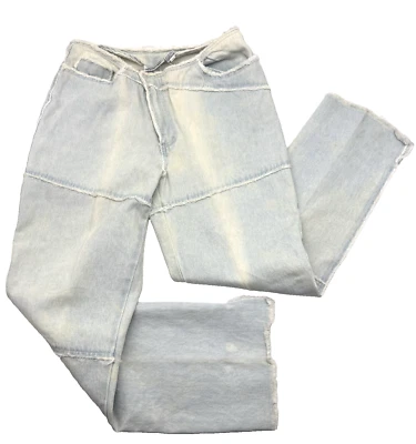 Pantalones de mezclilla cortos deshilachados lavados ligeros Jeanology Newport News de colección años 00 10 28x28" Foto 1 de 4