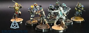 Painted Kosmoflot Ariadna sectoral painted set 3 Infinity for Wargames - Picture 1 of 7